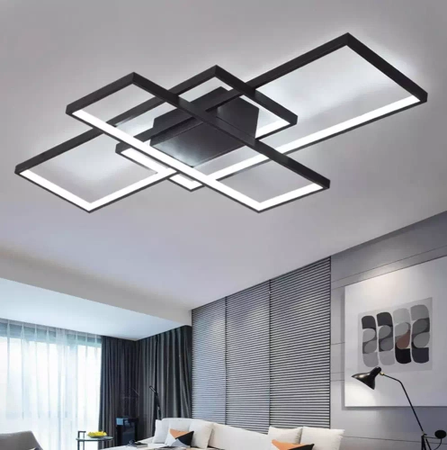XL-016-82W-B | Модерна таванна лампа | LED плафон | черен
