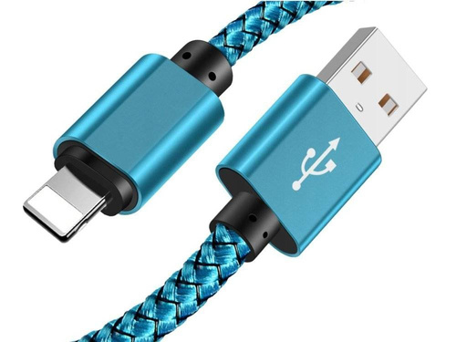 USB-Ladekabel Lightning | 3 m | Nylon | für iPhone 11, XS, XR, X, 8, 7, 6, 5S, SE | C06