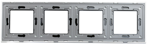 Vierfach-Rahmen Set | 4x Schutzkontakt-Steckdose 230 V | gehärtetes Glas | weiß | SC80-4