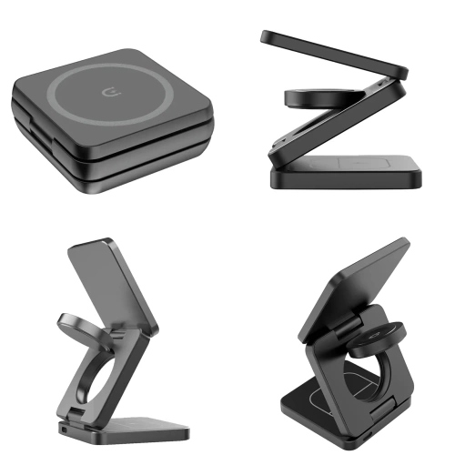 Italiano: Caricabatterie wireless MagSafe 3 in 1 | Stazione di docking per dispositivi Apple