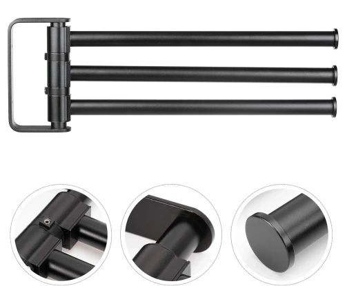 BTS-R003-B | Bathroom Towel Rack | 3 swivel arms