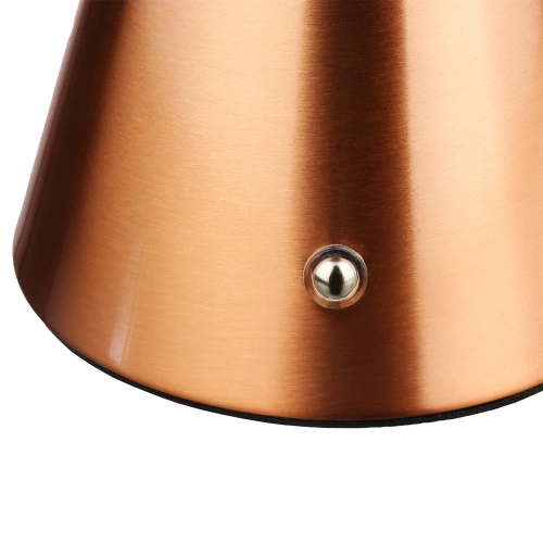 HJA24-COBRE | Lámpara de mesa con batería incorporada | Lámpara de noche con tres colores de luz | Lámpara atmosférica para hotel o restaurante.