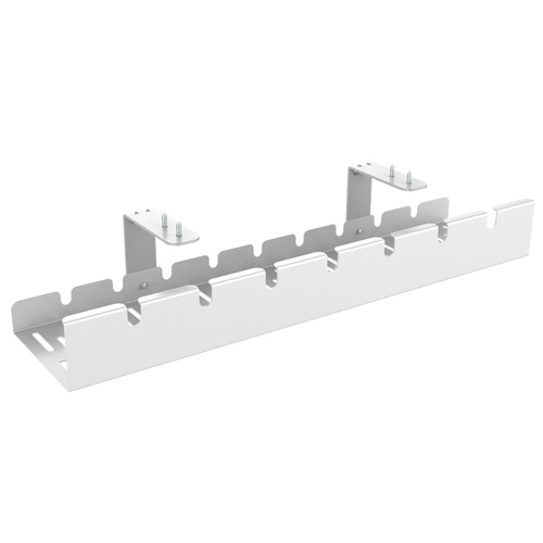 CWT-O1 | Organizador de cables debajo del escritorio 50 cm | Cesta, guía, asa | Blanco