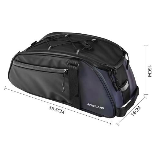 3in1 bike pannier for the trunk 8L | Waterproof bag with reflectors | Roomy rear pannier for the trunk | FGTB-02