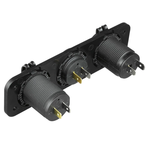 3в1 панел за кола 12V 24V | Контролен панел с ключове 12V | Разклонител за гнездо за USB запалка | Волтметър