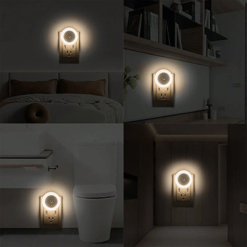 Slimme LED-nachtlamp met schemersensor | Nachtlamp met warm licht | JL-510