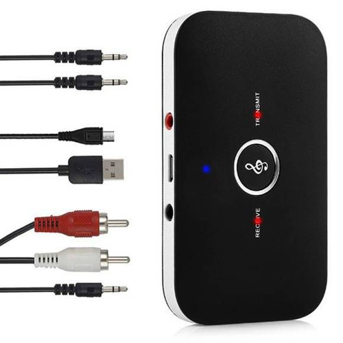 B6-Negro | Adaptador Bluetooth 5.0 | Dispositivo multifunción 2 en 1 | Receptor y transmisor