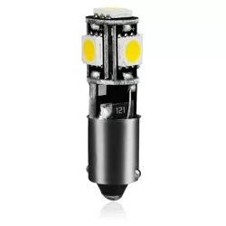 Lampadina per auto WW LED BA9S 5 SMD 5050 CAN BUS Bianco caldo