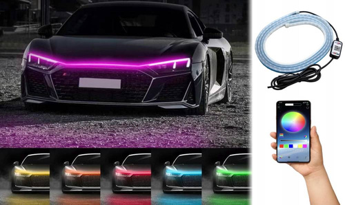 LED osvětlení do auta | Bluetooth spojení s aplikací v telefonu | plovoucí osvětlení kapoty, dveří, prahů | délka 180 cm | LED optické ladění