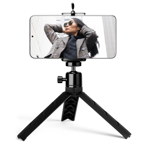 Mobilní fotografická sada s 25cm stativem a dálkovým ovládáním Bluetooth | Držák na telefon, 360° hlava pro fotografie a videa |