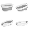 XJP-26L-GREY | Silicone foldable bowl For laundry