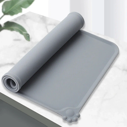 MLG-5538 | XL | Tapete impermeável colocado sob a tigela do animal de estimação | almofada de silicone grande para cães e gatos