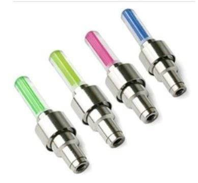 Blíster - 2 piezas | Válvulas de bicicleta que brillan intensamente | 4 colores