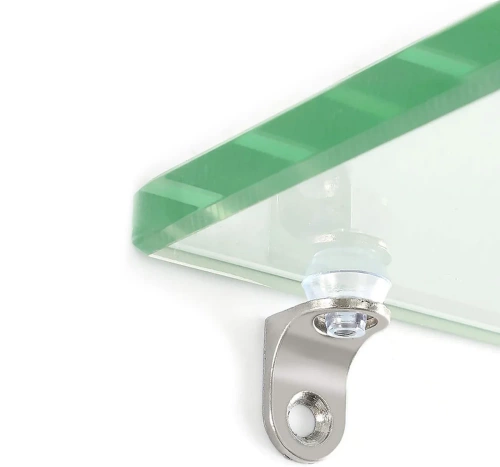 FB-A15-ARGENT | Support d'étagère | Supports pour étagères en verre | Ensemble de 10 supports