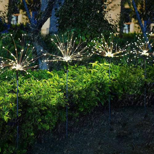 LED-Gartenleuchte Solar Feuerwerk | 84 cm, 600 mAh, 200 LEDs | LFW-B200-Warm