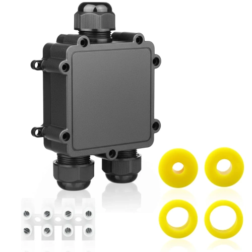 Cutie de conexiuni electrice etanșă IP68 cu 3 poli | conector electric 450 V 24 A pentru cabluri 3–14 mm | M686-Y