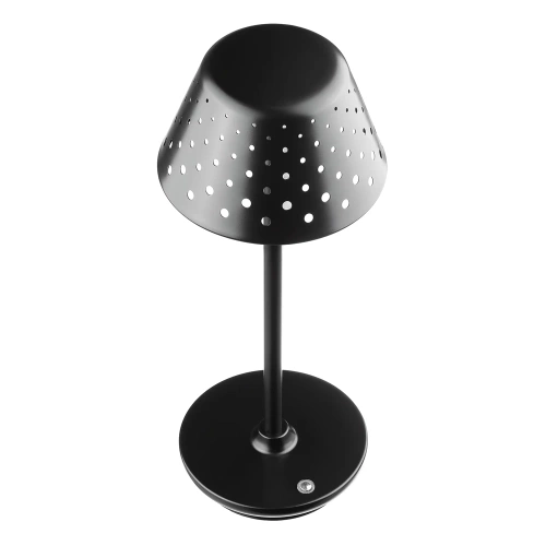 HJA15-NEGRU | Lampa de masa cu baterie incorporata | Lampă de noapte cu trei culori de lumină | Lampă de atmosferă pentru un hotel sau restaurant