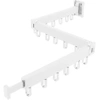 LYJ-T90-BLANCO | Percha plegable | Secadora plegable | Riel de pared con ganchos 