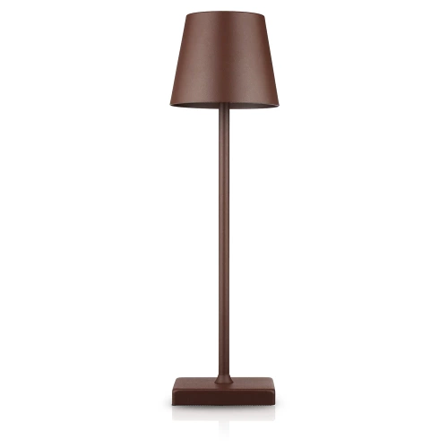 HJA28-MARRON-1 | Lampe de table avec batterie intégrée | Lampe de nuit tactile