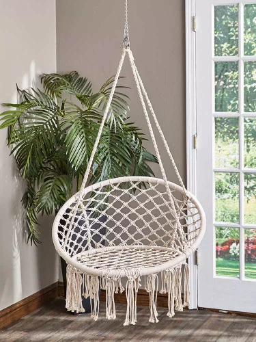DY-A003-BROWN | Hanging chair, brazilian chair, basket, swing, hammock | up to 120 kg