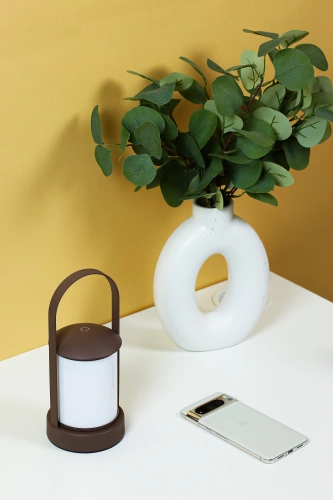 JX23B-MARRON | Lampe de table sans fil | Lampe avec fonction changement de couleur