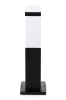 LLF-45CM | Standing garden lamp, square post for E27 bulb | Power supply 230V, stainless steel | Matt black, 45cm