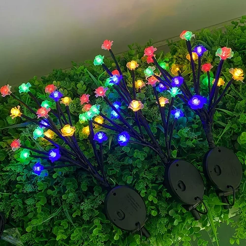 FLD-08-C | Lampe solaire de jardin LED Arbre avec roses | 70 cm, 600 mAh
