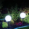 YNG-105-WC | Garden solar lamp white ball 10cm