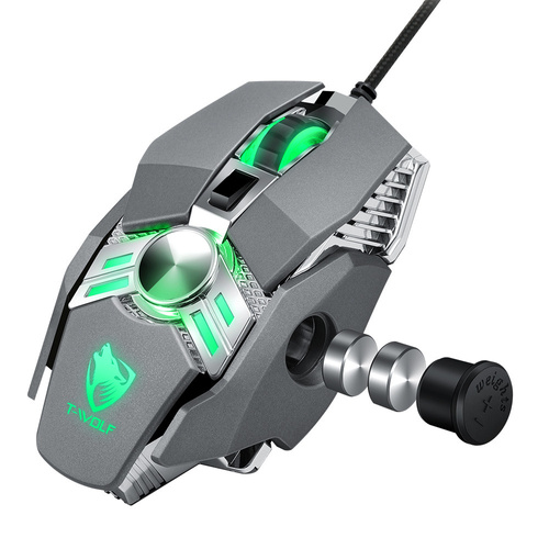 V10 | Játékos számítógépes egér, vezetékes, optikai, USB | RGB LED háttérvilágítás | 6400DPI, 7 gomb, súlyok