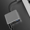 HDTC-20CM | Перехідник USB-C Type-C 3.1 на HDMI / USB-C / USB | 4K | для Macbook Air