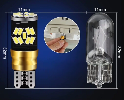T10-27SMD | W5W крушка за паркиране | LED вътрешно осветление | Включваща се крушка с Can Bus