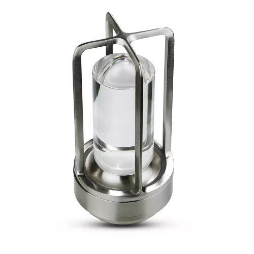 LED camping table lamp with built-in 2000mAh battery and touch panel | 3 light colors, dimmable | Silver | HJA27