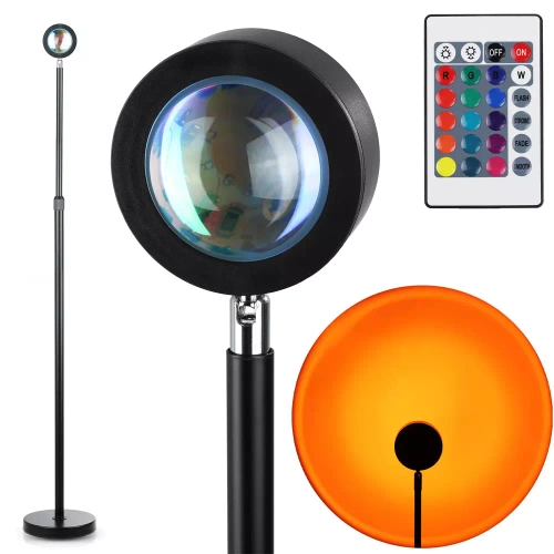 DQ-SL1.2M | Standing mood lamp, RGB LED projection lamp | adjustable height 103-180cm | 16 colors, dimmable