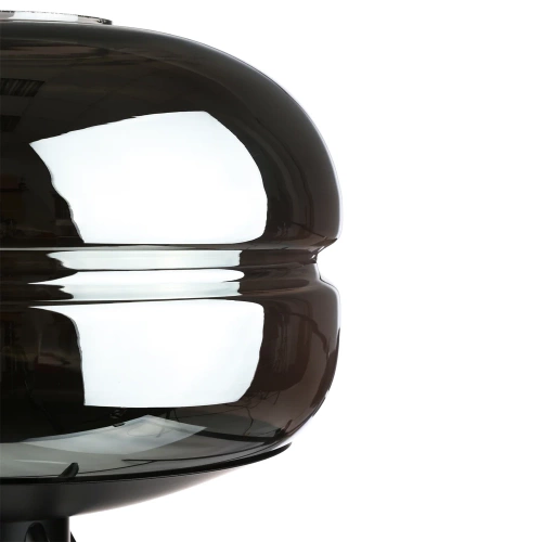 BH-233-PRETO | Candeeiro de cabeceira elegante com abajur de vidro | Candeeiro de mesa de vidro moderno