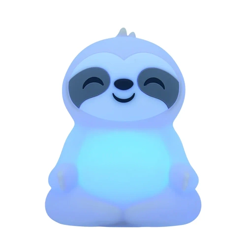 LED Silicone Night Light Sloth | Portable Children's Lamp 9 Light Colors | JL-243