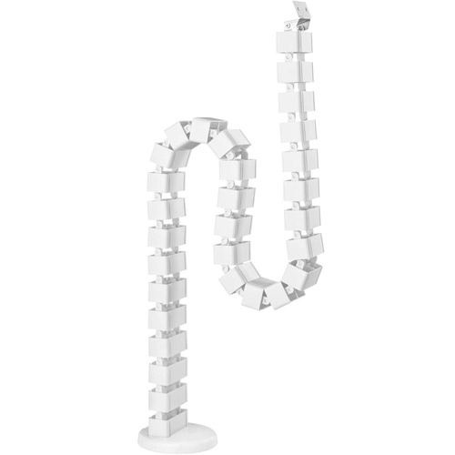 QN-1501 | Housse pour câbles et fils 1,3 m | Canal de câble vertical | Blanc