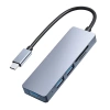 ХАБ | Розгалужувач USB-C для 3x USB + SD + TF карт | адаптер, розгалужувач типу С 5в1