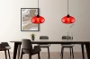 GB-D28-R | Lampada a sospensione moderna in vetro | Rosso