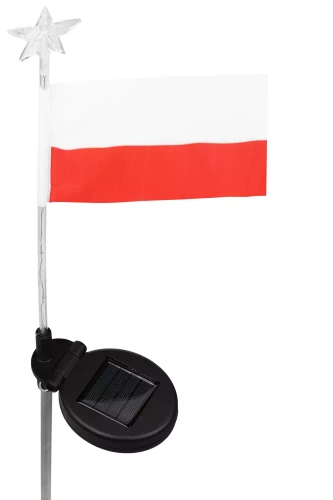 LED-Gartenleuchte solar gesteckt Flagge Polen | 73 cm 600 mAh | FLD-12-PO