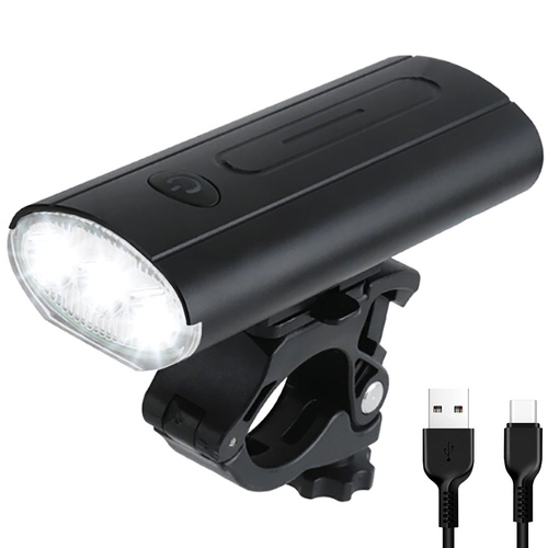 L9 | Luz dianteira de bicicleta PREMIUM | alumínio | 3x LED CREE XM-L T6, 750lm, 6 modos de iluminação, bateria de 3000mAh | banco de poder