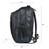 BR11 | Zaino universale e resistente con scomparto per laptop | 30 l, 3 camere, nylon balistico 1680D | nero