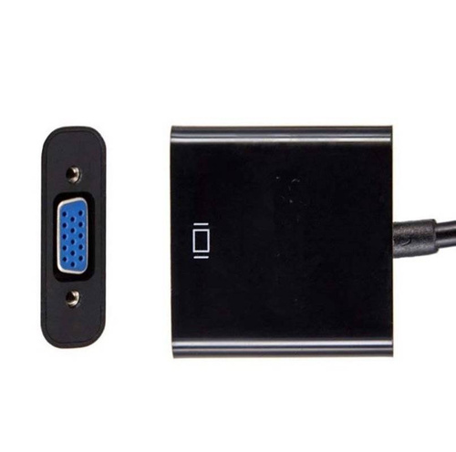 H-V1B-20CM-Negro | Convertidor HDMI a VGA | SUB-D | COMPLETO HD 1080p | 15cm