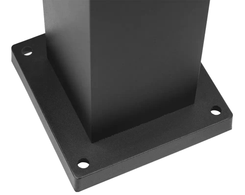 LLS-60CM | Standing garden lamp, aluminum square post, black matt 60cm | 230V power supply, E27 socket