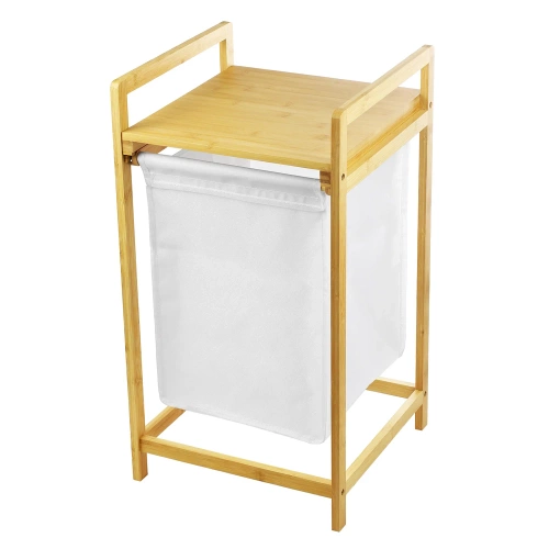 NZ-1BS-Bambou | Panier à linge avec armoire | Bambou