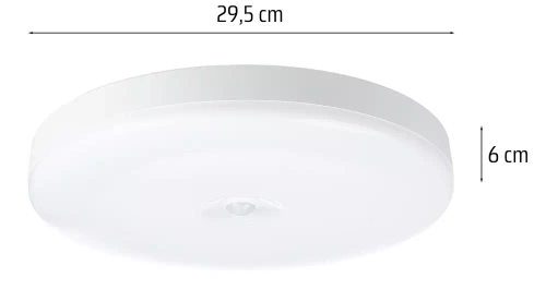 RLB-S24W-W | Plafonnier, Plafonnier LED | Détecteur de mouvement, 24W