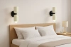 Wandlamp LED E27 | design wandarmatuur voor woonkamer of slaapkamer | YG-W008-W+W