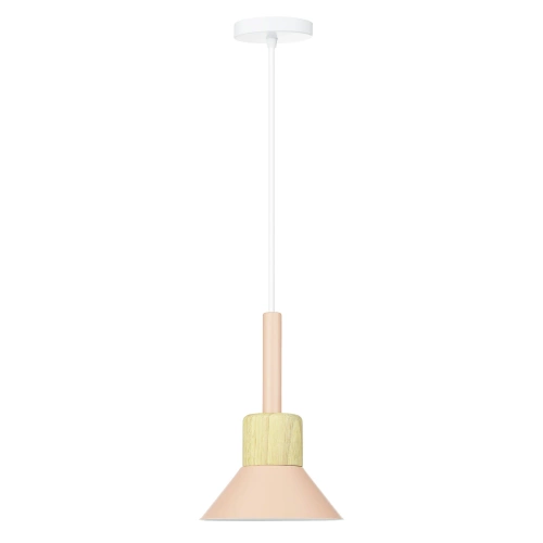 Hanglamp | E27 fitting | roze, hout | YG-XD002B-P
