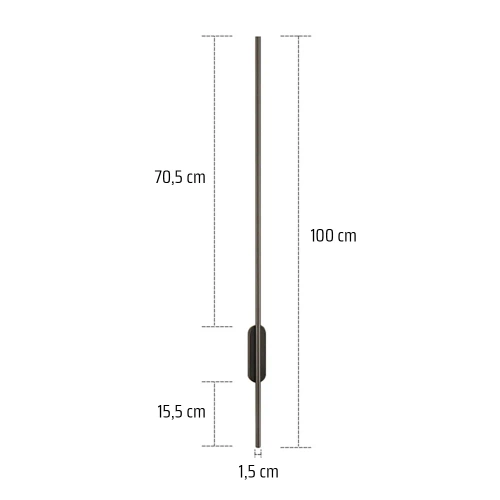 DH-90CM-15W | Modern fali lámpa, LED fali lámpa | 15W, 100cm, 3000K, 2000lm