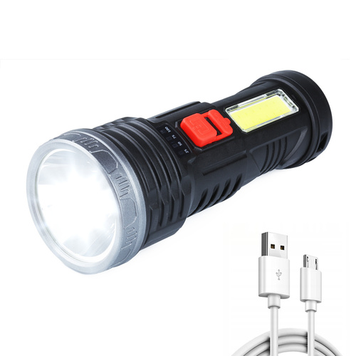 TL-822 | LED lommelygte med indbygget batteri | 4 lystilstande, 500 lm, 1200 mAh