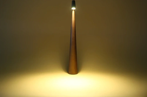 HMS-455-BRUN | Bordlampe 43 cm | Trådløs natlampe med indbygget batteri | Lampe med touch kontrol